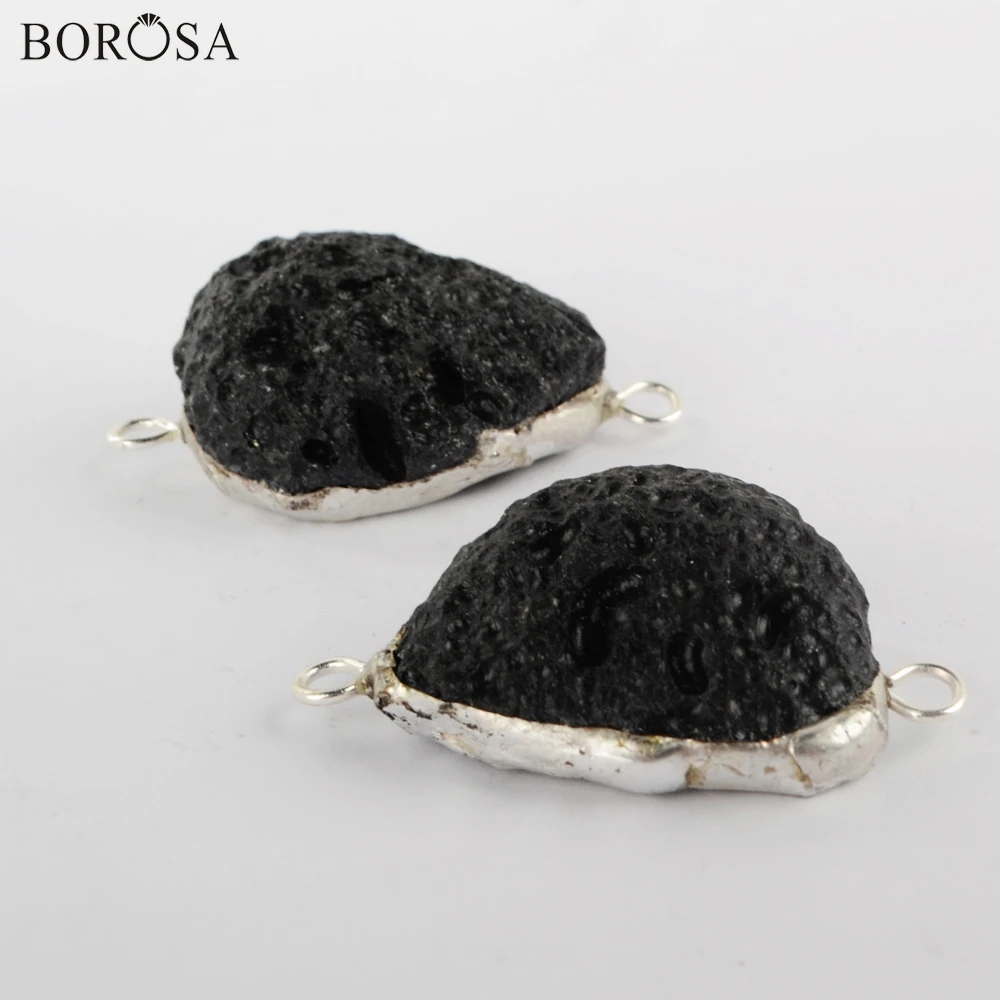 BOROSA 5/10 шт. турболимитами произвольной формы разъем Серебряные Подвески модные натуральных камней ювелирные подвески бусины для изготовления ювелирных изделий S1939