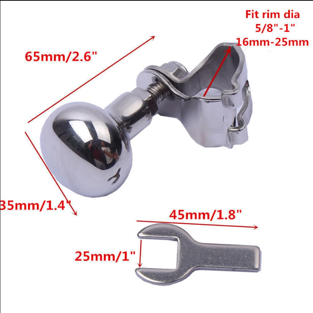 Рулевое колесо для лодки ручка 316 из нержавеющей стали Fit Rim Dia. От 5/8 'до 1'