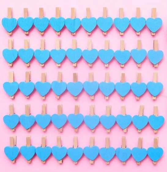 50pcs/lot 3cm Wood Pegs Cute Wooden Love Hearts Clips DIY Photo