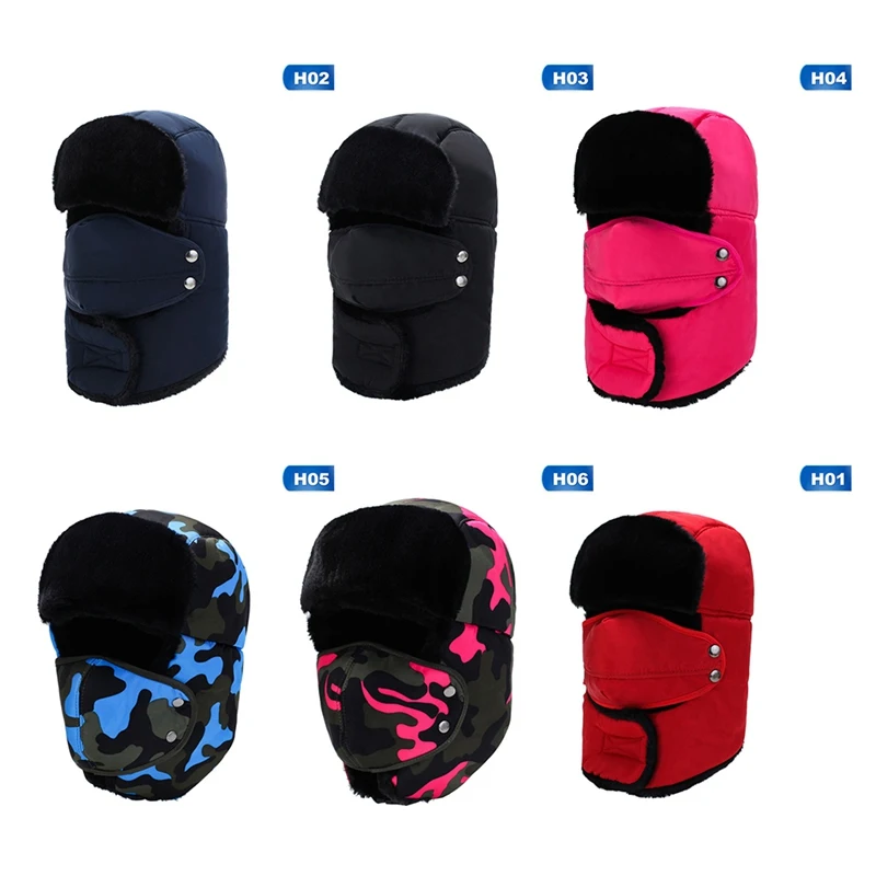 New Winter Plus Cotton Padded Earmuffs Lei Feng Hat Outdoor Men And Women Cold Protection Cap