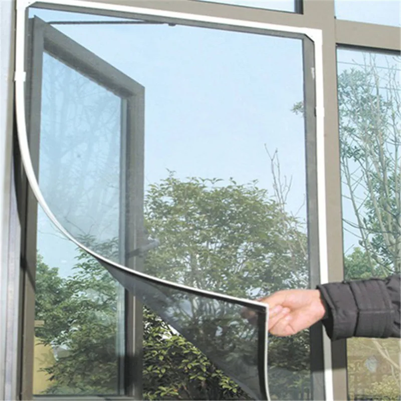 

Insect Window Net Insect Fly Bug Mosquito Door Window Net Mesh Screen Curtain Protector Black Window Screen Divider Seperate