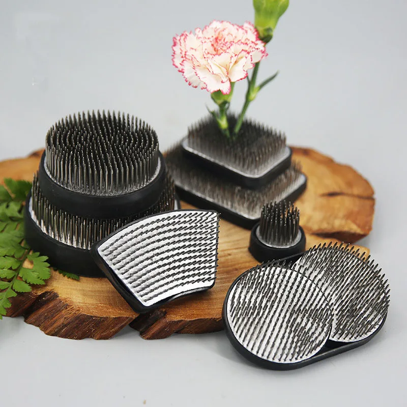 Practical Japanese Round Shape Flower Kenzan Flower Arrangement Holder  Needle Pin Accessoriesstainless Steel Needle