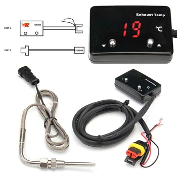 

12V Exhaust Gas Temp Gauge Digital Car LED EGT With Sensor Motorcycles