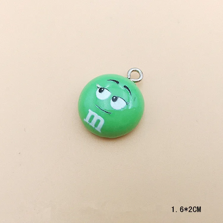 20pcs/pack Chocolate Beans Resin Charms Cute Pendant Earring DIY Fashion Jewelry Accessories SO CUTE
