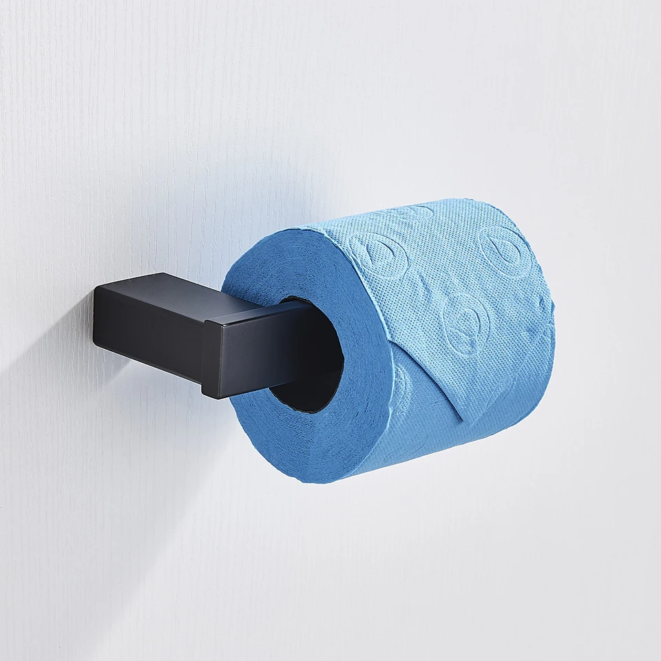 Bathroom Hardware Set Black Robe Hook Towel Rail Towel Rack Tower Bar Shelf Tissue Paper Holder Bathroom Accessories Wall Mount paper towel holder toilet paper holder towel hook bathroom hardware set bathroom hardware accessories clothes hook