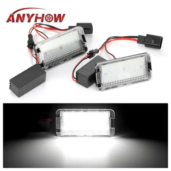 

2Pcs Car LED Number License Plate Lights Error Free For Seat Ibiza 6L ab Altea Arosa Cordoba MK1 MK2 Leon Toledo III 2004-2009