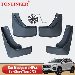 Garde Boue De voiture Pour Chery Tiggo 2/3X 2017 2020 2021 Avant Arrière Bavettes Garde Boue Garde Boue Garde Boue Bavettes 4Pcs Accessoires 