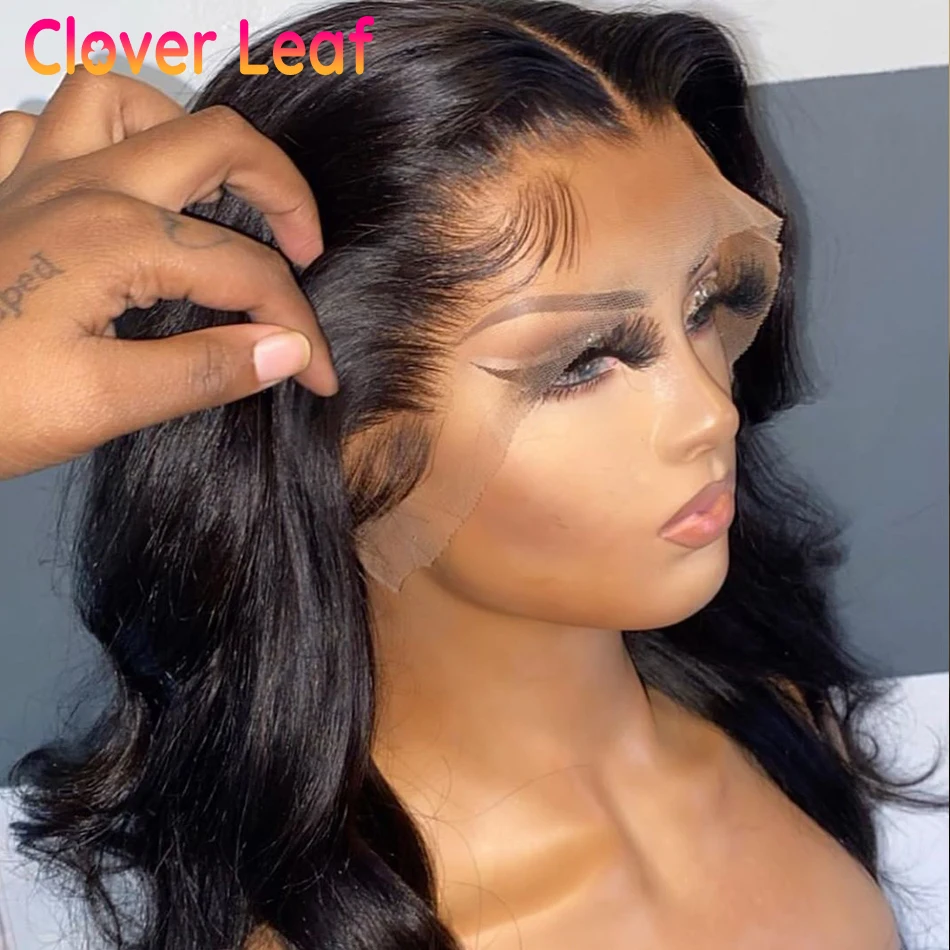

Clover Leaf 13x4 Lace Front Human Hair Wig Body Wave Closure Wig Remy 150% Brazilian 360 Lace Wig Bodywave Wig Pre Plucked