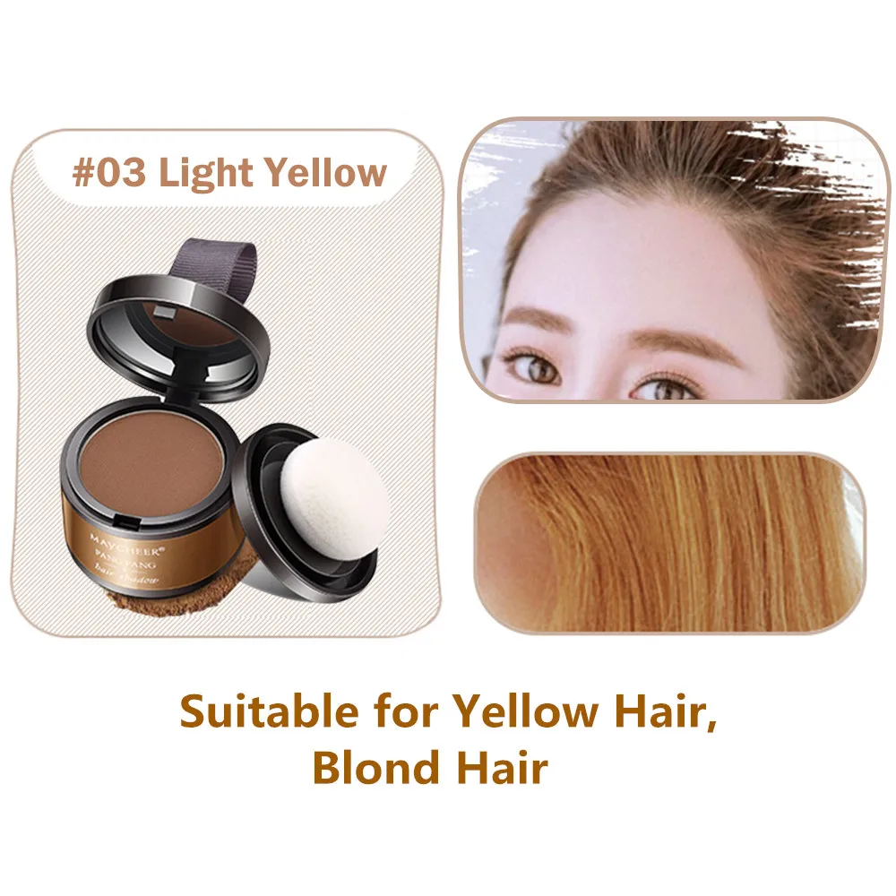 Light Yellow Водонепроницаемый 4 цвета волос пушистый порошок мгновенное черное покрытие для корней волос натуральные Мгновенные Тени для волос порошок линия для волос маскирующее покрытие - Цвет: Light Yellow