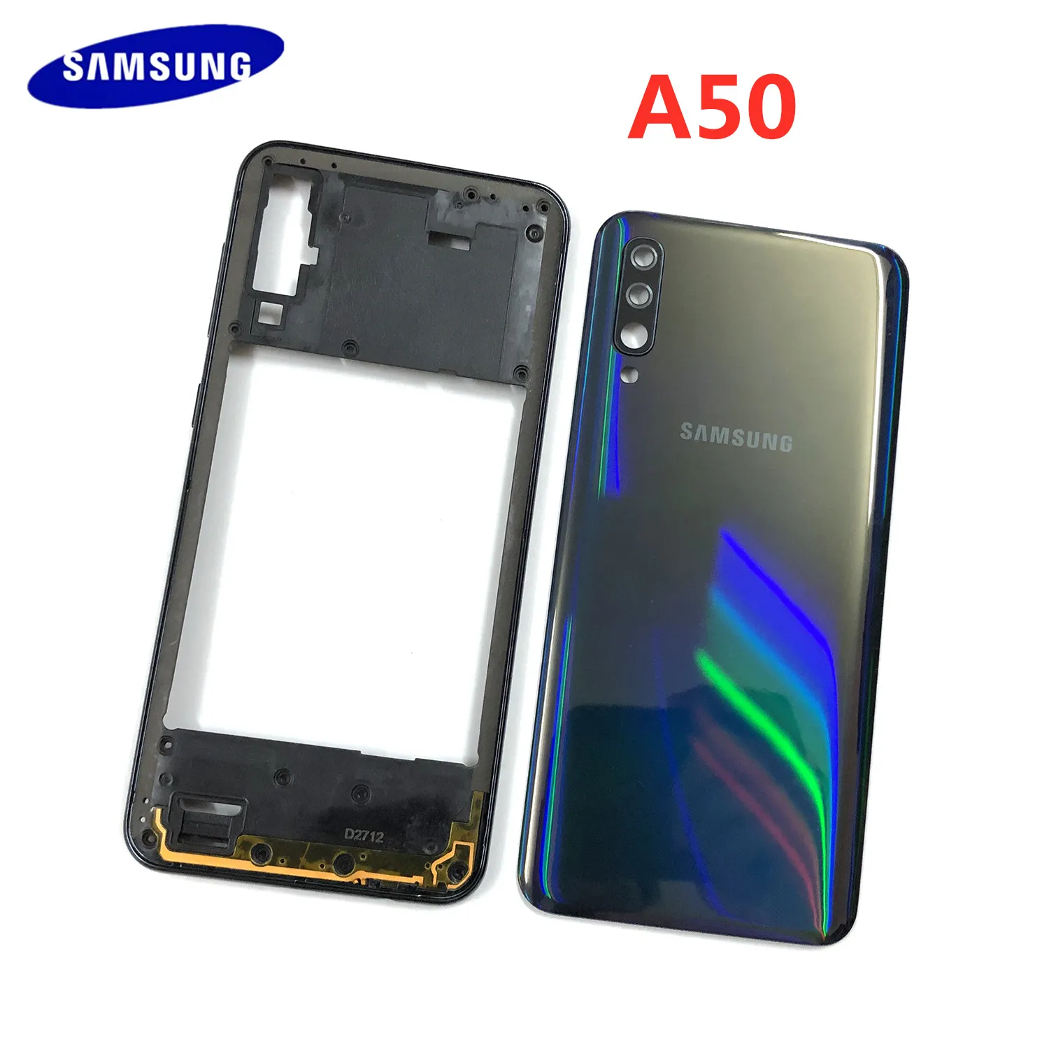 Оригинальный Корпус для Samsung Galaxy A50 2019 A505 A505F A505DS чехол средней рамки + задняя