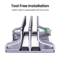 UGREEN Vertical Laptop Stand Holder Foldable Aluminum Notebook Stand Laptop Tablet Stand Support For Macbook Air