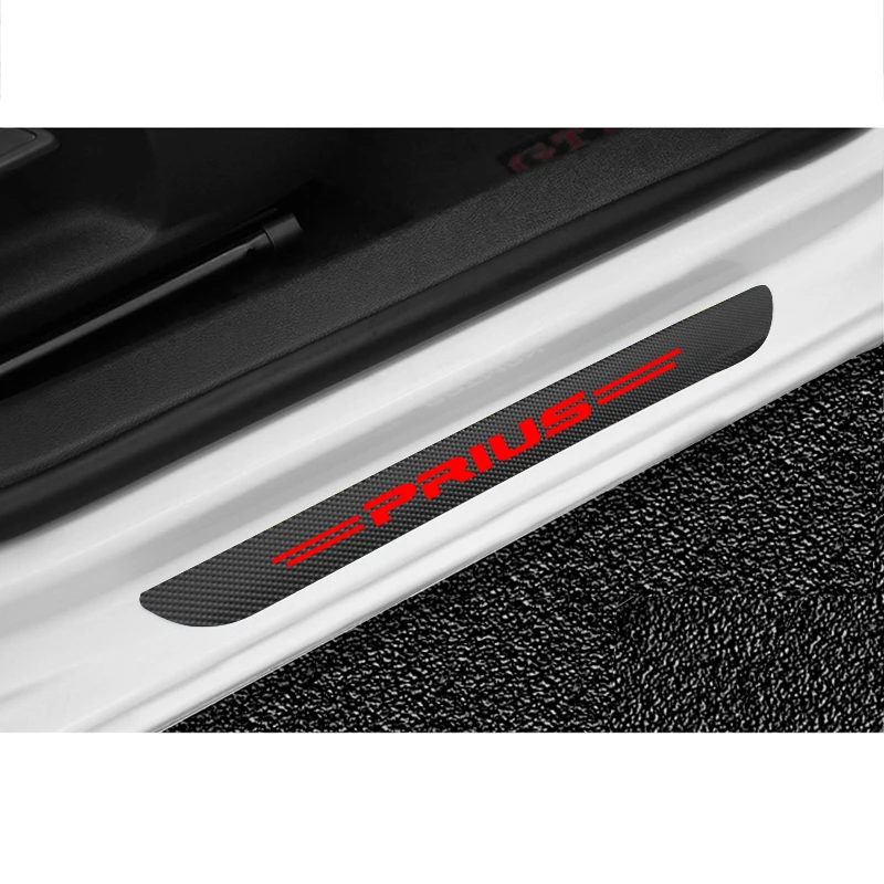 4 шт./компл. автомобиля порога водонепроницаемый Стикеры углеродного волокна Защитный Стикеры для Toyota Prius auris hilux Corolla Camry RAV4