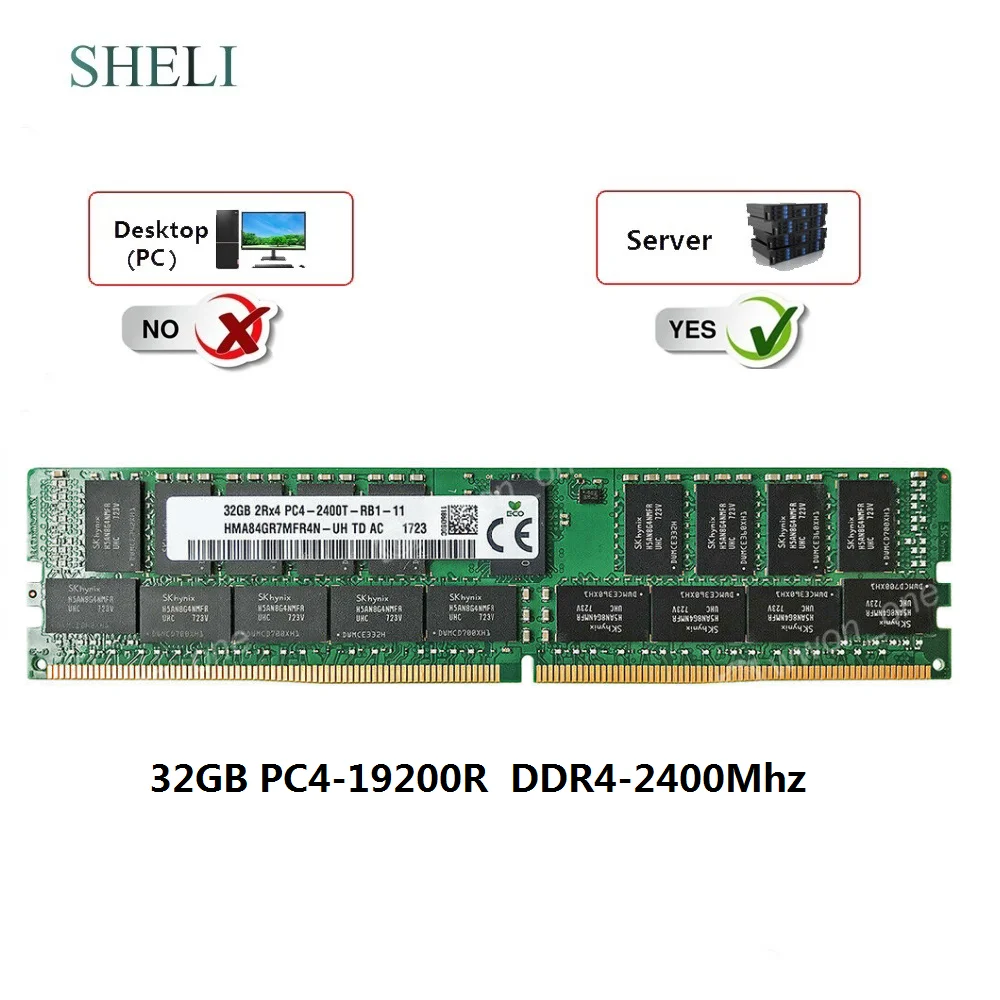 

SHELI 32GB 2Rx4 PC4-2400T-R DDR4-19200 288pin ECC Reg Server memory HP ProLiant DL380 Gen9