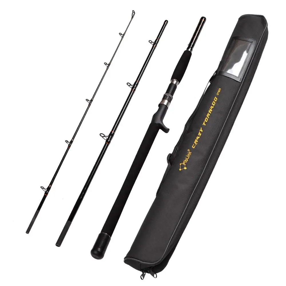 Fiblink 1.8 2.1 2.4m 3 Pieces Heavy Trolling Casting Fishing Rod