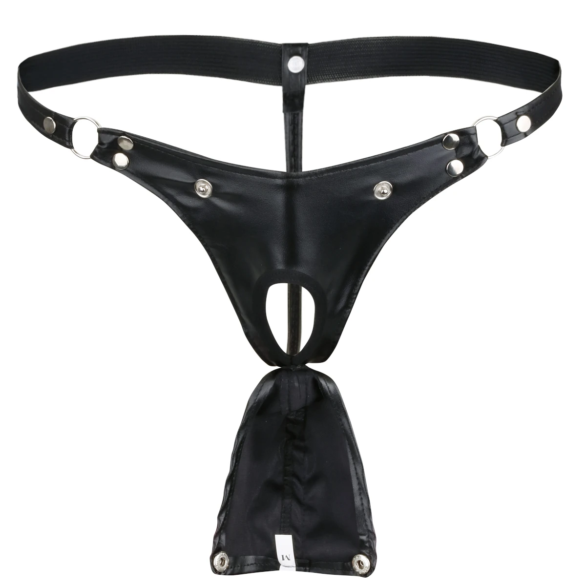 Sexy Male Mens Panties G-string Underwear Faux Leather Buckled Bulge Pouch Briefs G-string Jockstrap Gay Bikini Underpants