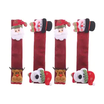 

4-piece Set Christmas Decorations Microwave Oven Refrigerator Glove Oven Protect Expanded 31*14cm