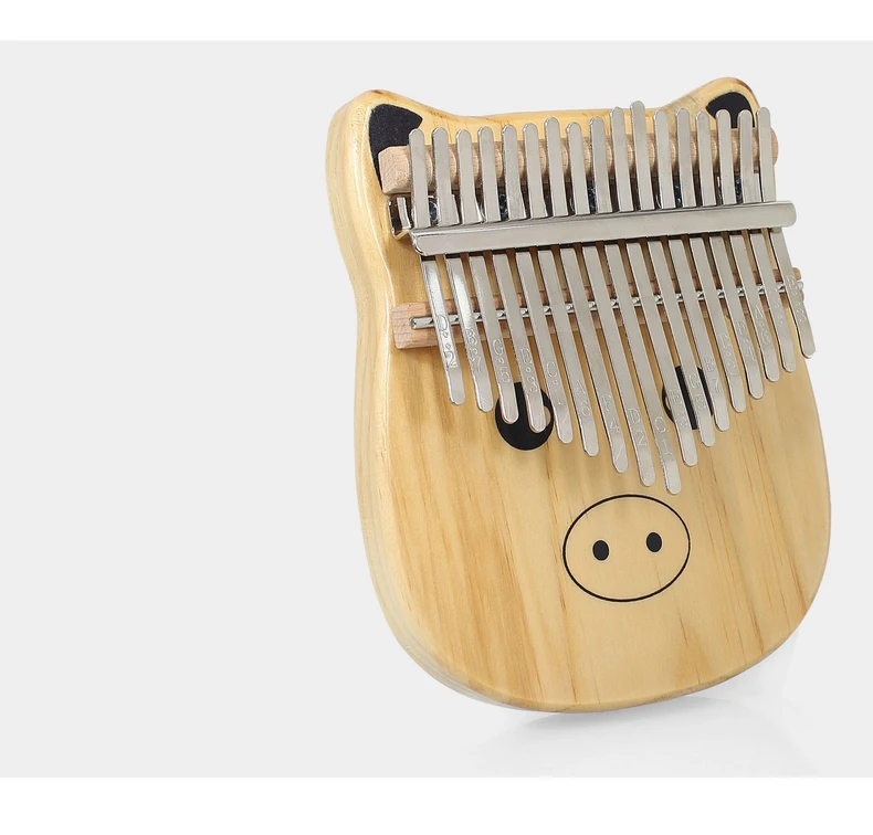 Миниатюрное пианино Kalimba с 17 клавишами и молотком для настройки Деревянное