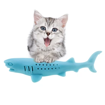

1PCS Soft Silicone Mint Fish Cat Toy Catnip Pet Toy Clean Teeth Toothbrush Chew Cats Toys Pet Supplies