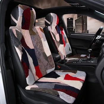 

2020 New arrival wool warm Car seat cover 5seats car interior cushions Autumn and winter car interior set seat covers