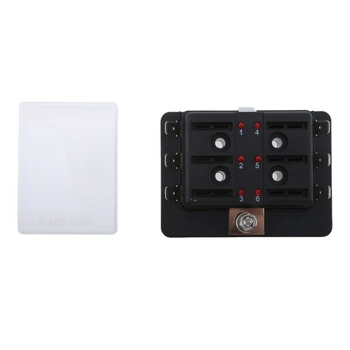 

Marine Fuse Box Boat Block Subways Airplanes Buses 6-way 32V Indicator