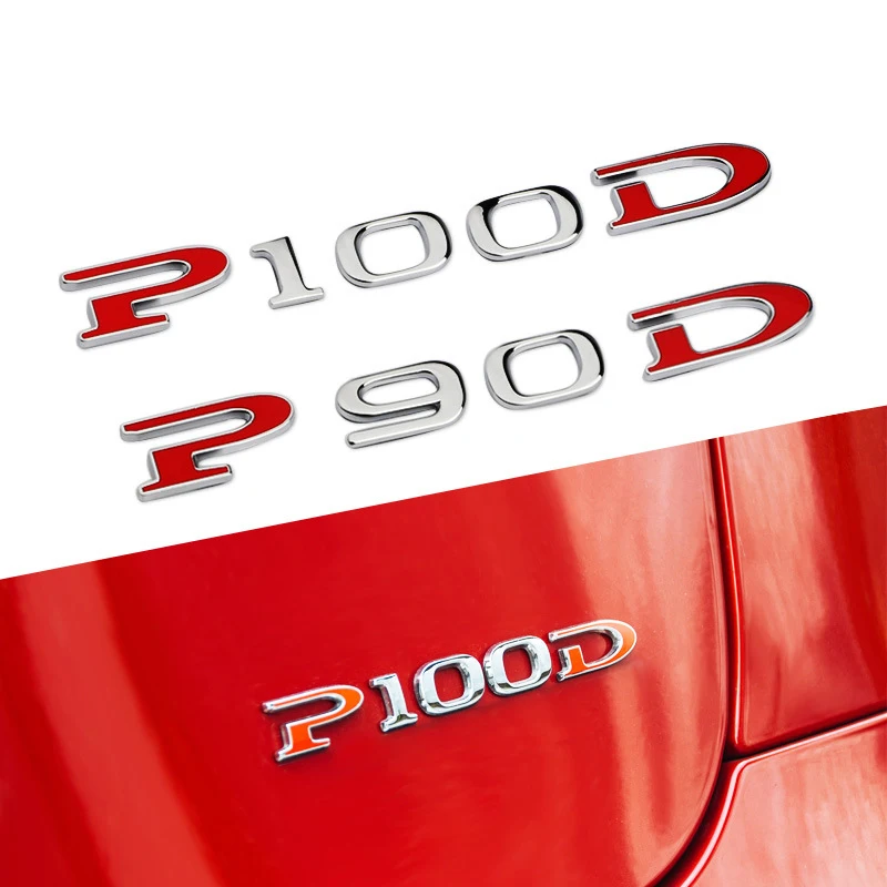 Металлический стикер для автомобиля P90D P100D с буквенным логотипом Tesla Model S X