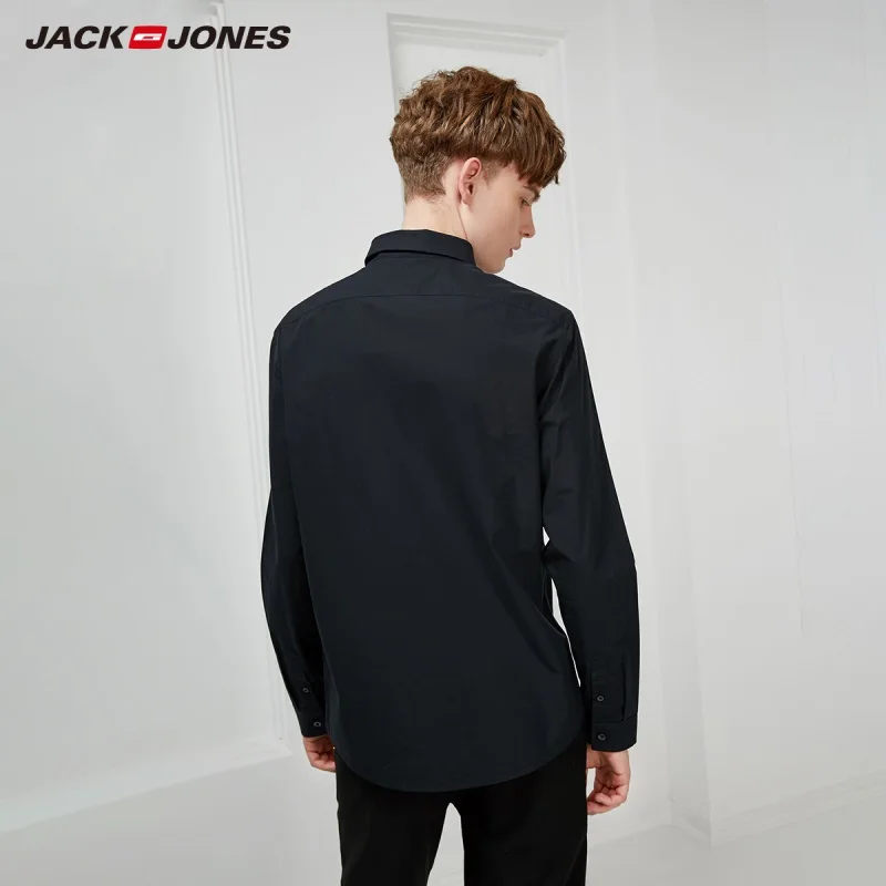 JackJones Мужская быстросохнущая рубашка с длинными рукавами из ткани 219105548