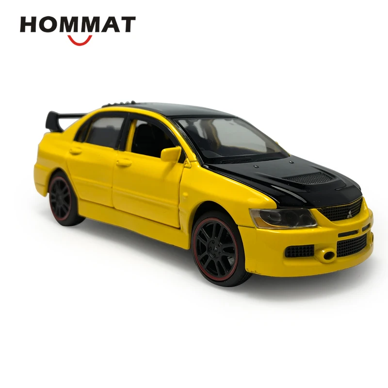 HOMMAT 1:32 Mitsubishi Lancer Evolution IX EVO черная крыша сплав металла Литые и игрушечные машинки модели автомобилей детские игрушки для мальчиков