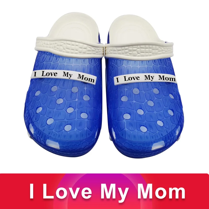 Модная мужская обувь с надписью I LOVE MY MOM мягкие повседневные домашние тапочки из