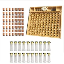 110 шт, королевская система выращивания, пластиковая коробка, пчелиная клетка, чашки, набор, королевская клетка, инструменты для пчеловодства, набор оборудования