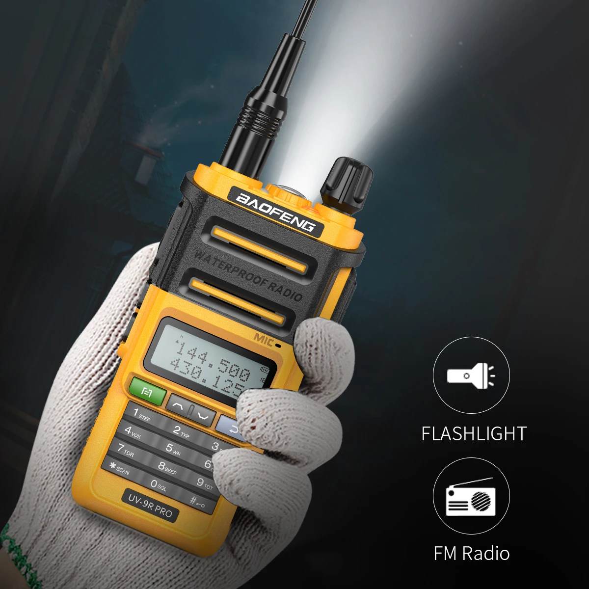 Baofeng UV-9R PRO High Power IP68 Waterproof Radio UHF VHF Dual Band Walkie  Talkie - Any Radios