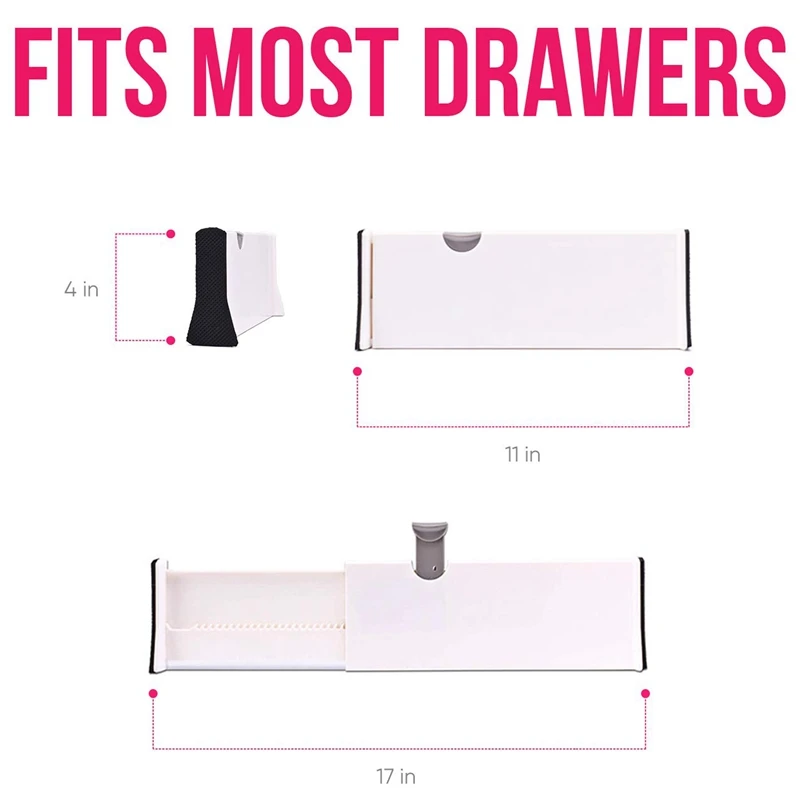 

4-Drawer Storage Box and Divider, Organizing Silverware and Cutlery in the Home Kitchen, Clothes Divider in the Bedroom Dresser,