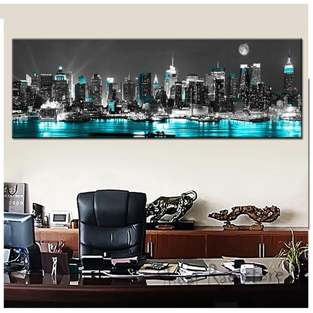 Алмазная 5D живопись с изображением Большого Нью-Йорка черно-белый пейзаж города