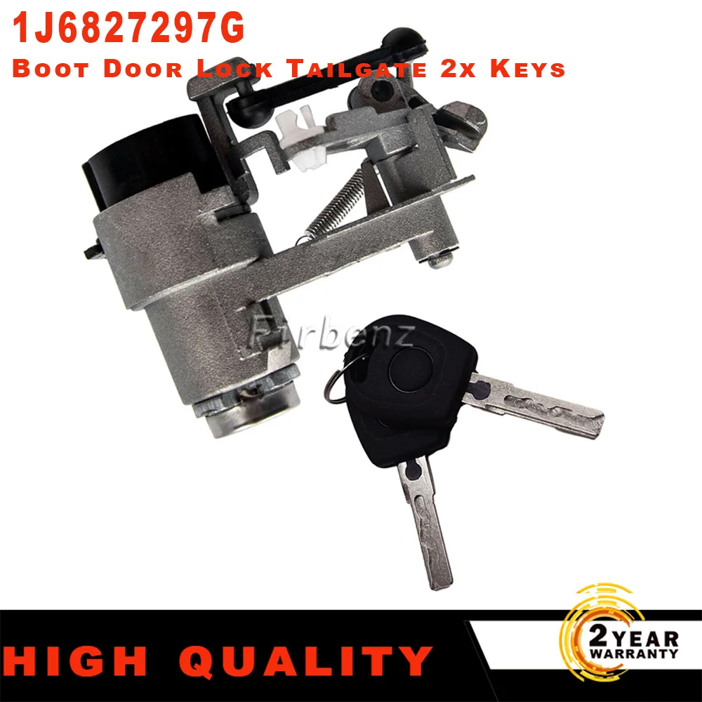 1J6827297G Boot Door Lock Tailgate 2x Keys For VW GOLF MK4 Lupo Polo Seat Arosa 19972006