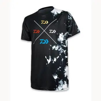 

2019 DAIWA Fishing Tee Summer Outdoor Breathable Quick Dry Fishing Tshirt Men Sports Golf Cycling Running Fishing Clothes