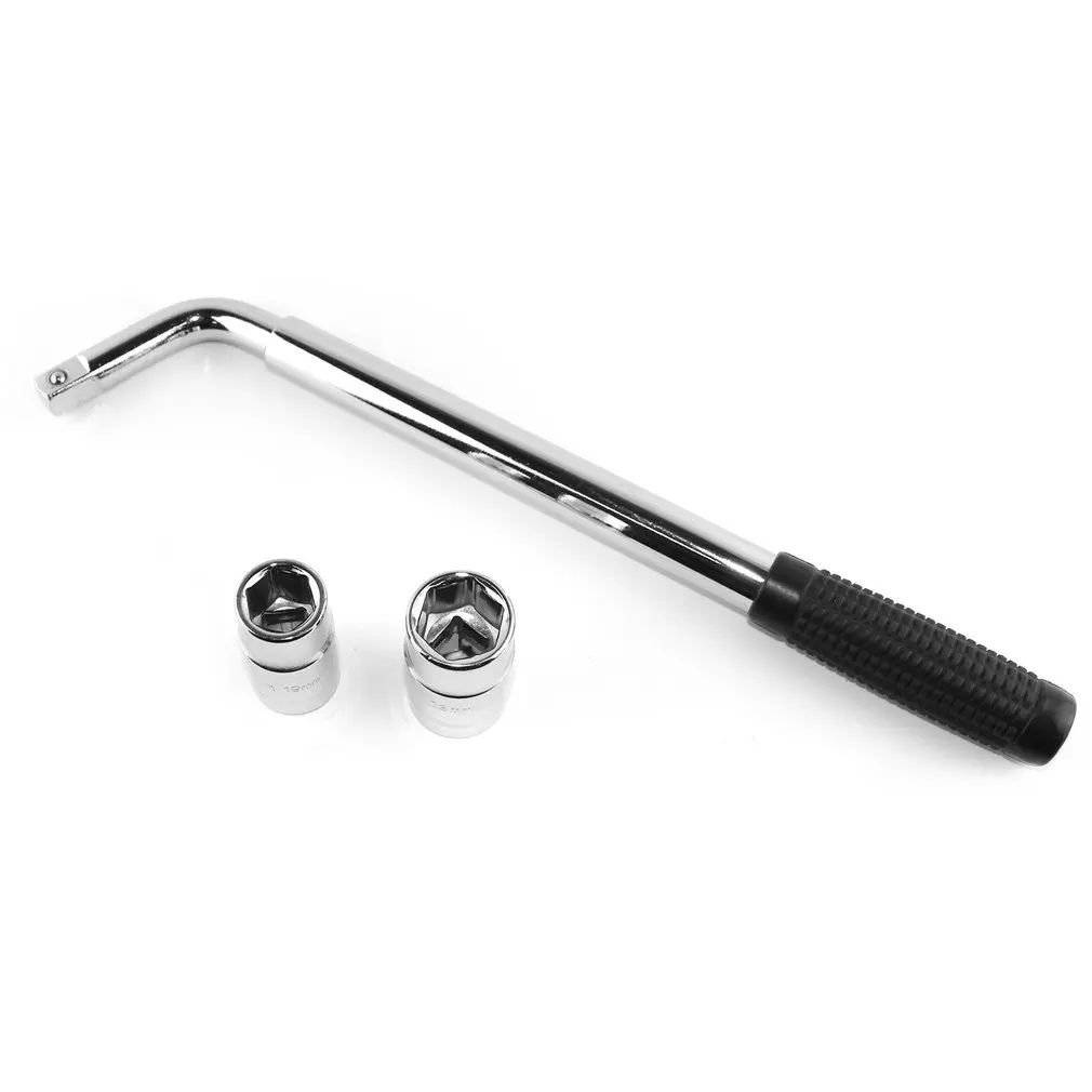 

Adjustable Retractable Car Tire Wheel L-typed Wrench Spanner Anti-skid Lug Wrench with Sockets Car Repair Tools