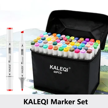 

art markers sets 30/40/60/80Colors Anime student design sketch manga Alcohol Marker Pen For Drawing(White pen)