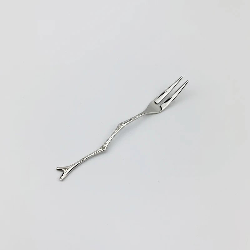 Fork3 4pcs Высококачественная вилка из нержавеющей стали для фруктов Золотая десертная вилка красивые маленькие вилки Вилка для закуски наб - Color: Fork3 4pcs