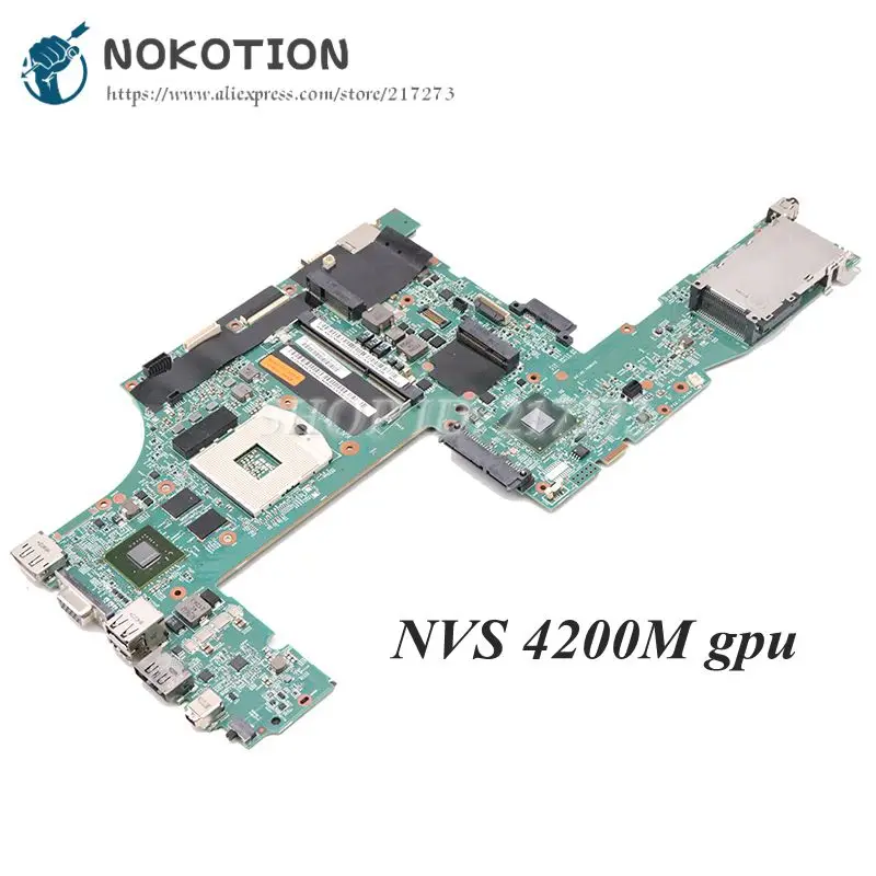 NOKOTION 04W3254 04W2021 для lenovo ThinkPad T520 T520i Материнская плата ноутбука QM67 DDR3 NVS4200M DDR3 полный тест