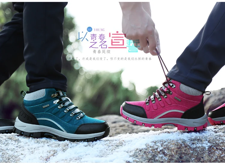 new men's shoes hiking shoes outdoor cotton shoes men's winter warm plus velvet travel leisure sports dad shoes