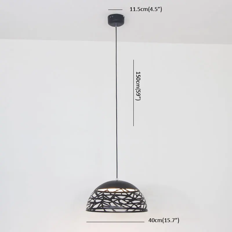 UMEILUCE современный светодиодный подвесной светильник, подвесной светильник, металлическая живопись для лестницы, столовой, гостиной, светодиодный светильник - Цвет корпуса: D40cm Dome