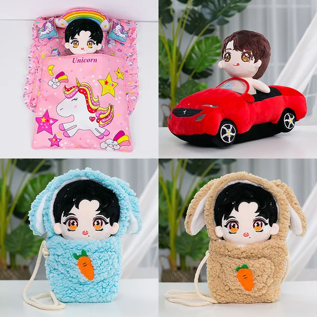 Plush Messenger Bag can Hold 20cm Idol Doll Takeaway Rabbit Bag  Bed Bedroom Car Furniture Toys Dollhouse Accessories 1