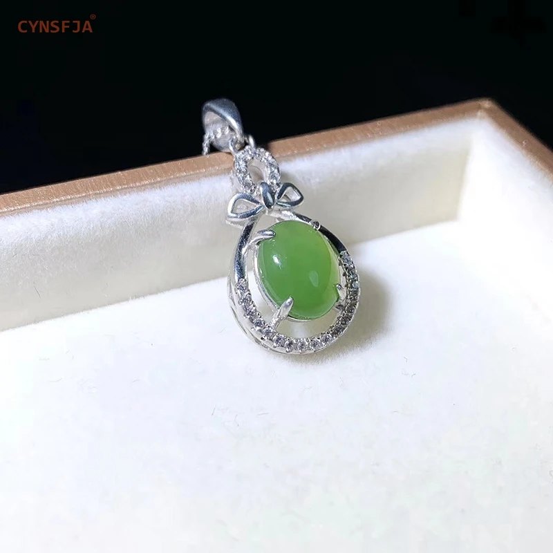 CYNSFJA Реал Certified(Hetian) нефрита Jade Jasper 925 пробы серебряные ювелирные изделия амулеты и Нефритовой подвеской, высокое качество лучшие подарки