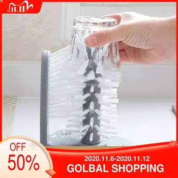 

Quick Wash Cup Gadgets Creative Cup Brush Suction Wall Glass Cleaning Brush Rotating Water Cup Teacup Cup Washing Brush