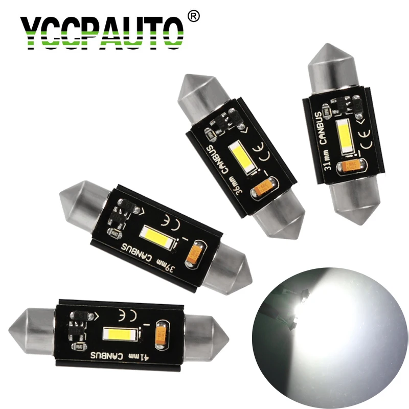 YCCPAUTO Festoon CSP автомобильный интерьерный светильник C10W C5W Светодиодные Лампы Canbus 31