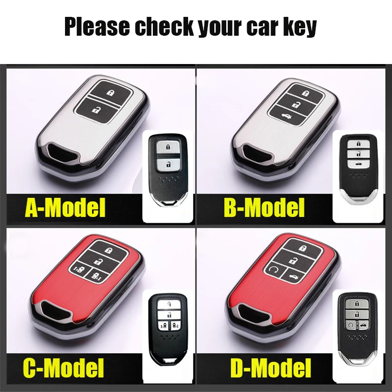 Для Honda подходит для Civic Для HR-V CRV соглашение о Одиссее 2013- ТПУ Черный для стилизации автомобильного пульта крышка смарт-ключа Fob чехол