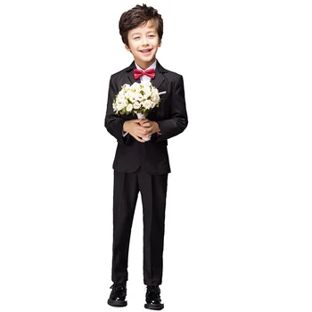 

YuanLu Boys Suits For Wedding Party Piano Kids Suits Baby Tuxedo Black Children Wedding Dress Set
