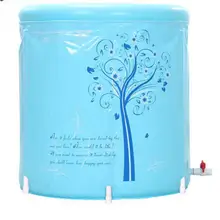 Складное ведро для ванной домашнее ведро для ванной ванна для взрослых из надувная ванна с толстым пластиковым моющим коврик для ванной ковш