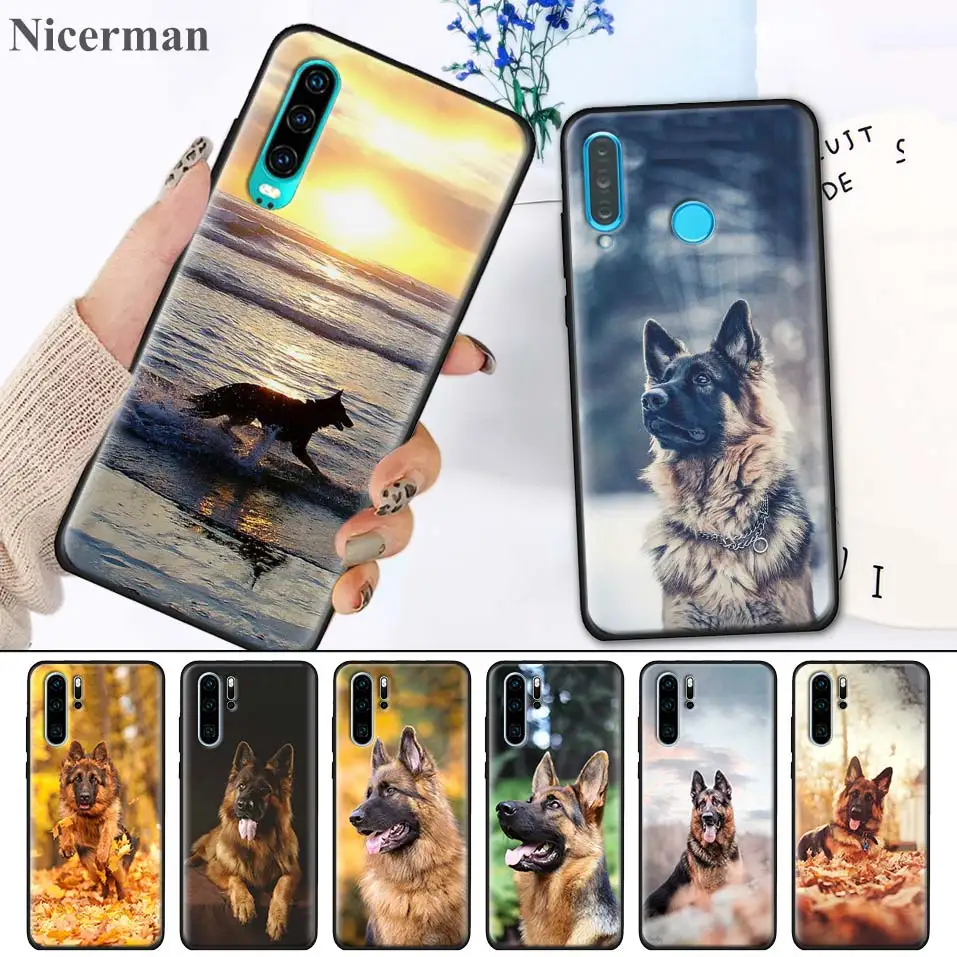 

Silicone Case Cover for Huawei P30 P20 P10 Mate 30 20 10 Lite Pro P Smart Z Plus 2019 Nova 5i Pro Shell Caso German Shepherd Dog