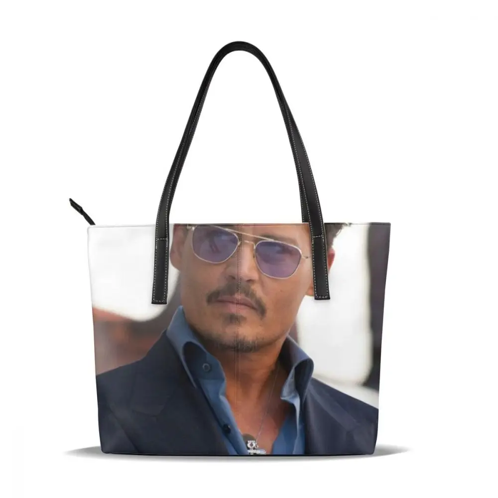 Сумка от Jonny Depp, сумки с верхней ручкой, широкие кожаные сумки-тоут для подростков, модные уличные женские сумки с узором - Цвет: Johnny Depp