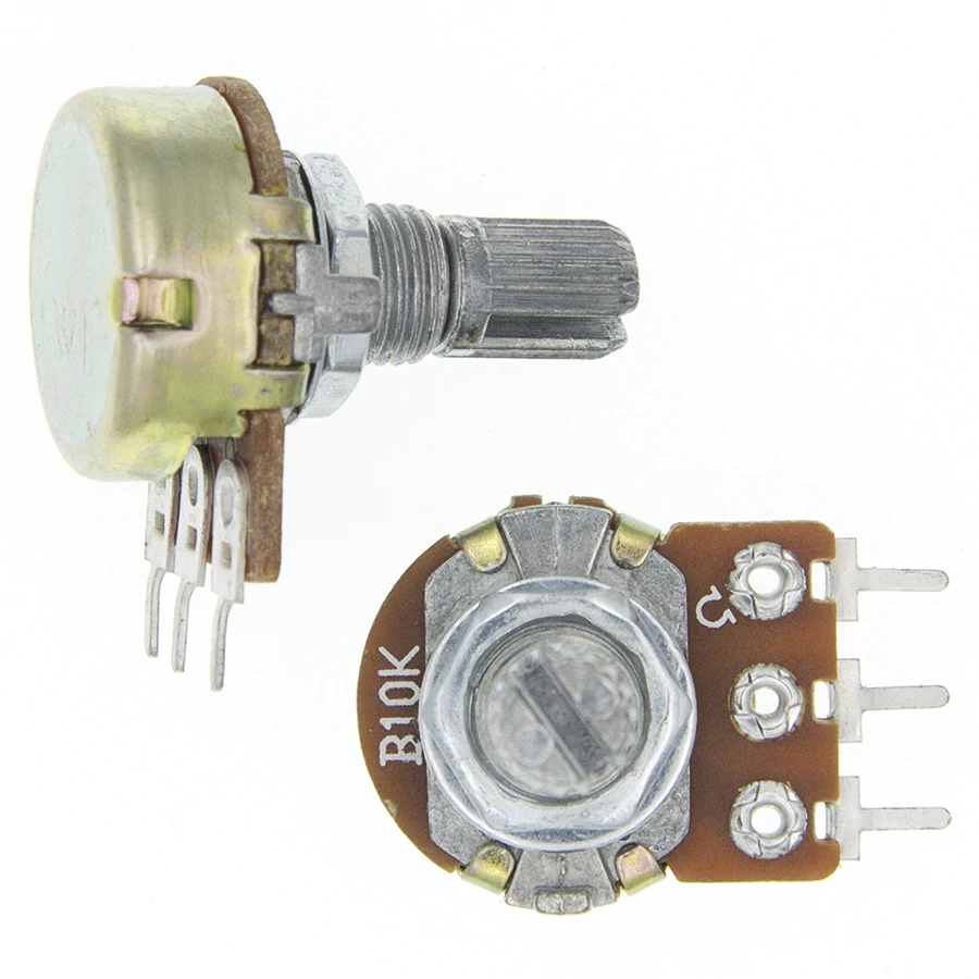 WH148 3Pin Linear Potentiometer 15mm Shaft With Nuts And Washers 10PCS B1K B2K B5K B10K B20K B50K B100K B500K linear potentiometer potentiometer kit electronic components